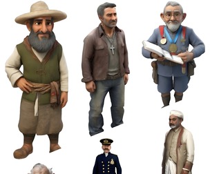 Diverse Historical Character Figurines