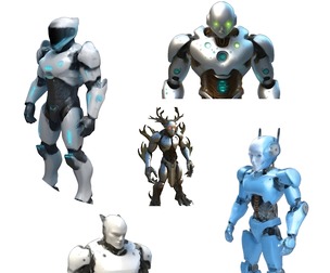 Futuristic Guardians Robot Set