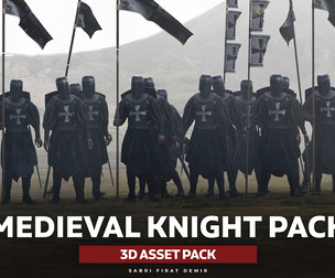 Medieval Knight Pack - High-Quality PBR 3D Model (For Games, Films, and Visualizations)