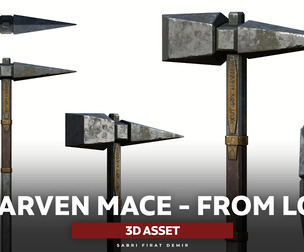 Dwarven Mace - High-Quality PBR 3D Model