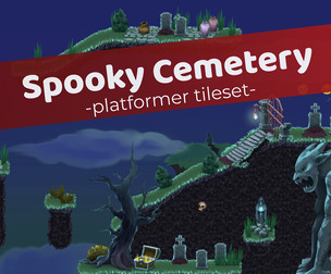 Spooky Cemetery - Platformer Tileset