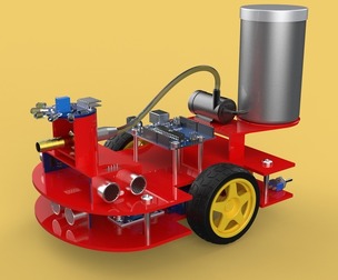 AUTONOMOUS FIRE FIGHTING ROBOT VEHICLE EXTINGUISHER SPRAYER UGV