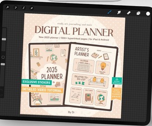 NEW 2025 Digital Planner, iPad & Android