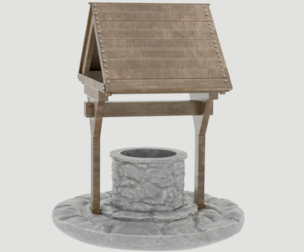 Medieval/Fantasy Well 3D model