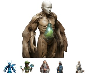 Mystic Realms Collection - Fantasy Characters and Elemental Golem