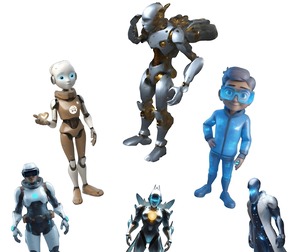 Futuristic Robot Character Pack