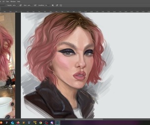 Timelapse video - Quick illustration of female portrait