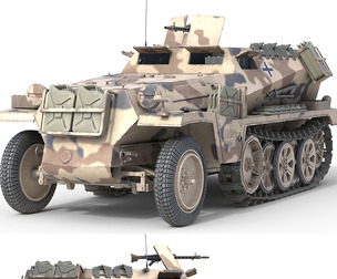 Sd Kfz 250 Half Track Armored Personnel Carrier