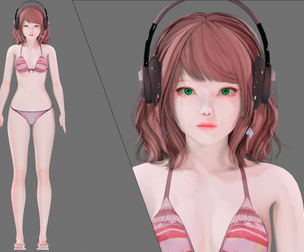 Bikini 0012 - UE5 - Unity - Blender - Animated - Realistic Female Character