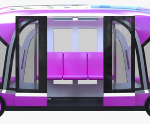 Autonomous City Shuttle Bus pink
