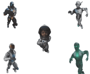 Futuristic Character Collection: Space Explorers and Synthetics