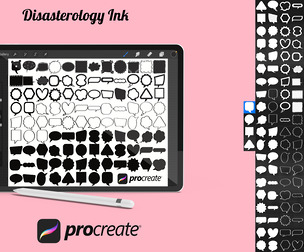 Comic Speech Bubbles Set 1 Procreate Brush Stamps, 104 Icons