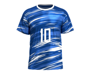 Soccer Multi color Blue Jersey Player-10 | Marvelous | Blender