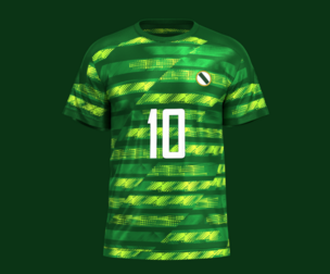 Soccer Printed Green Jersey Player-10 | Marvelous | Blender