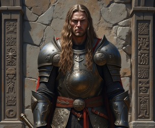 Hero concept art for games