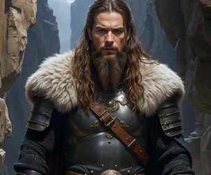 Concept art of a Viking, a hero for games