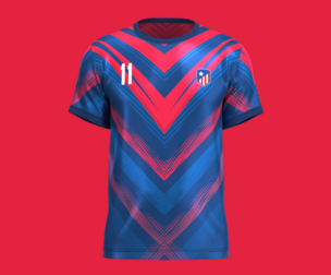 Soccer Red And Blue Football Jersey Player 11 | Marvelous | Blender