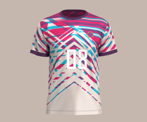 Soccer Red stripe Jersey Player 08 | Marvelous | Blender