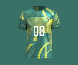 Soccer Sports Green Jersey Player-08 V3 | Marvelous | Blender