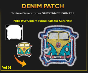 DENIM PATCH Generator for Substance Painter - vol 05