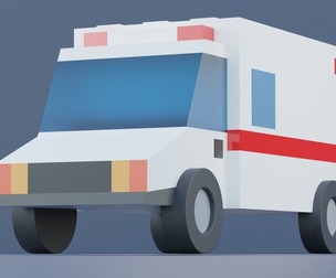 Cartoon Ambulance Car