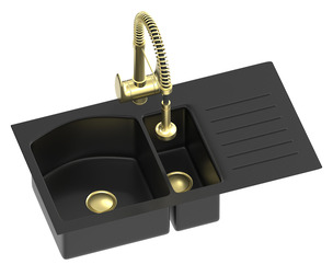 golden black sink
