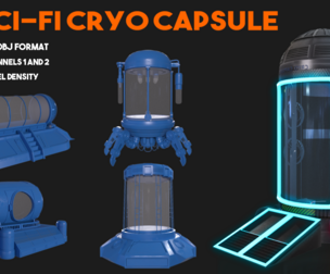 10 SCI-FI CRYO CAPSULE 3D model