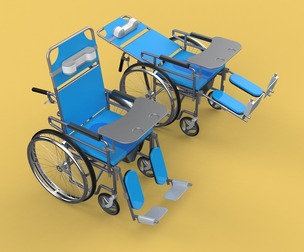 MULTIFUNCTION WHEELCHAIR COMMODE CLOSET TOILET RECLINING FOLDING