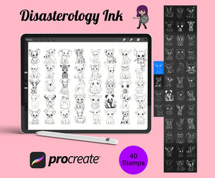 Baby Animals Set 1 Procreate Brush Stamps, 40 Baby Animals