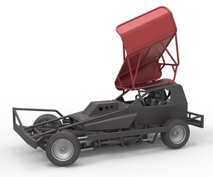 BriSCA Formula 1 Stock Car for Dirt while turning 1:25