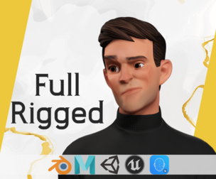 Stylized Young Male 3D Character for Animation