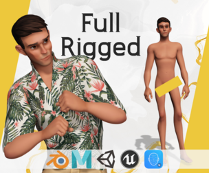 Cartoon Man Dancing stylized human