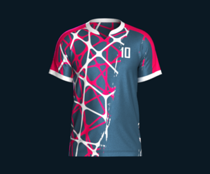 Mens Soccer Blue and Red Magenta Jersey Player-10  | Marvelous | Blender