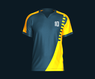 Mens Soccer Dark Blue and Yellow Jersey Player-10  | Marvelous | Blender