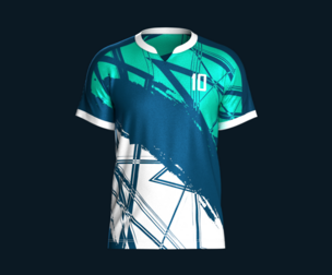 Mens Soccer Teaques Blue With White Jersey Player-10  | Marvelous | Blender