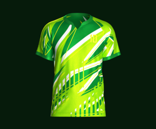 Mens Soccer Monochromatic Green Jersey Player-10 | Marvelous | Blender