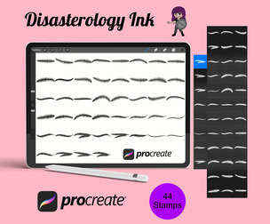 Tropical Palm Leaves Set 1 Procreate Brush Stamps, 44 Leaf Stamps
