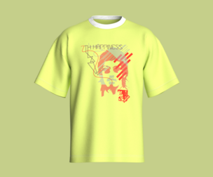 T-Shirt HAPPINESS  | Marvelous | Blender
