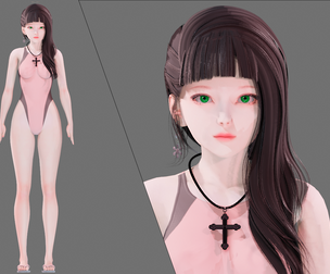 Bikini 0013 - UE5 - Unity - Blender - Animated - Realistic Female Character