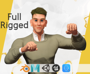 Stylized Classic cartoon man  stylized figure
