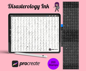 Cartoon Chickens Set 1 Procreate Brush Stamps, 200 Birds