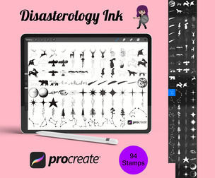 Celestial Animals Set 1 Procreate Brush Stamps, 94 Celestial