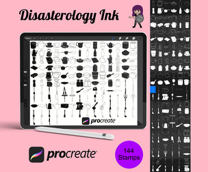 Kitchen Utensils Set 1 Procreate Brush Stamps, 144 Utensils