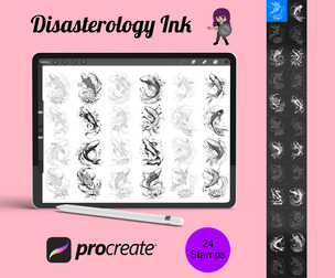 Koi Fish Set 1 Procreate Brush Stamps, 24 Koi Carp