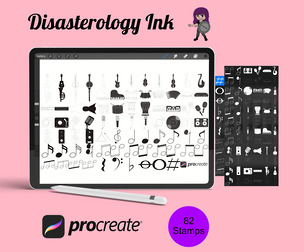 Music Icon Set 3 Procreate Brush Stamps, 82 Music Icons