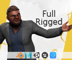 Elegant Black Man standing cartoon  high-quality character