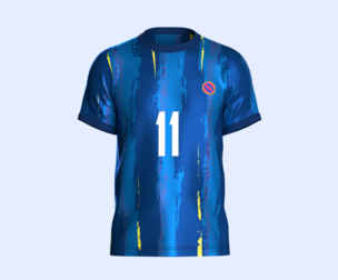Soccer Football cobalt Blue Jersey Player-11 | Marvelous | Blender