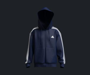 Adidas Essentials Fleece 3-Stripe Full Zip Hoodie | Marvelous | Blender
