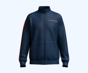 Tommy Hilfiger-Stripe Tape Zip Sweatshirt  | Marvelous | Blender