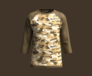 T-Shirt Three Quarter Sleeve  | Marvelous | Blender